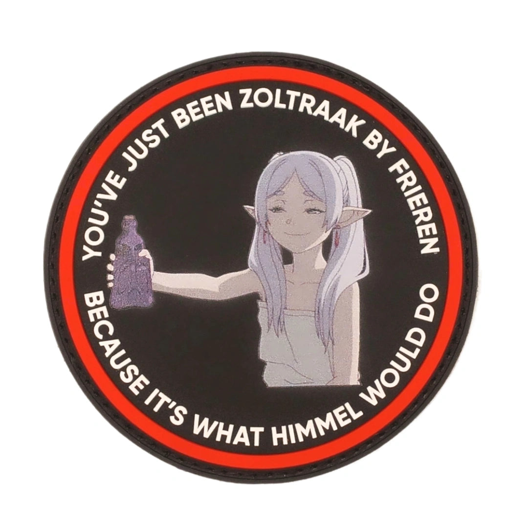 Custom anime patch with "You've Just Been Zoltraak" text from Frieren: Beyond Journey's End